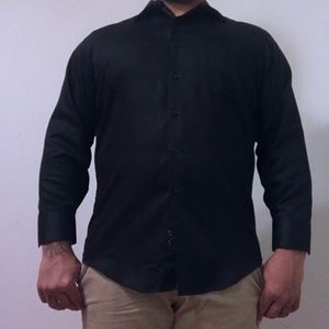 Geoffrey Beene fitted black Dress shirt